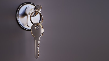 key in a round lock